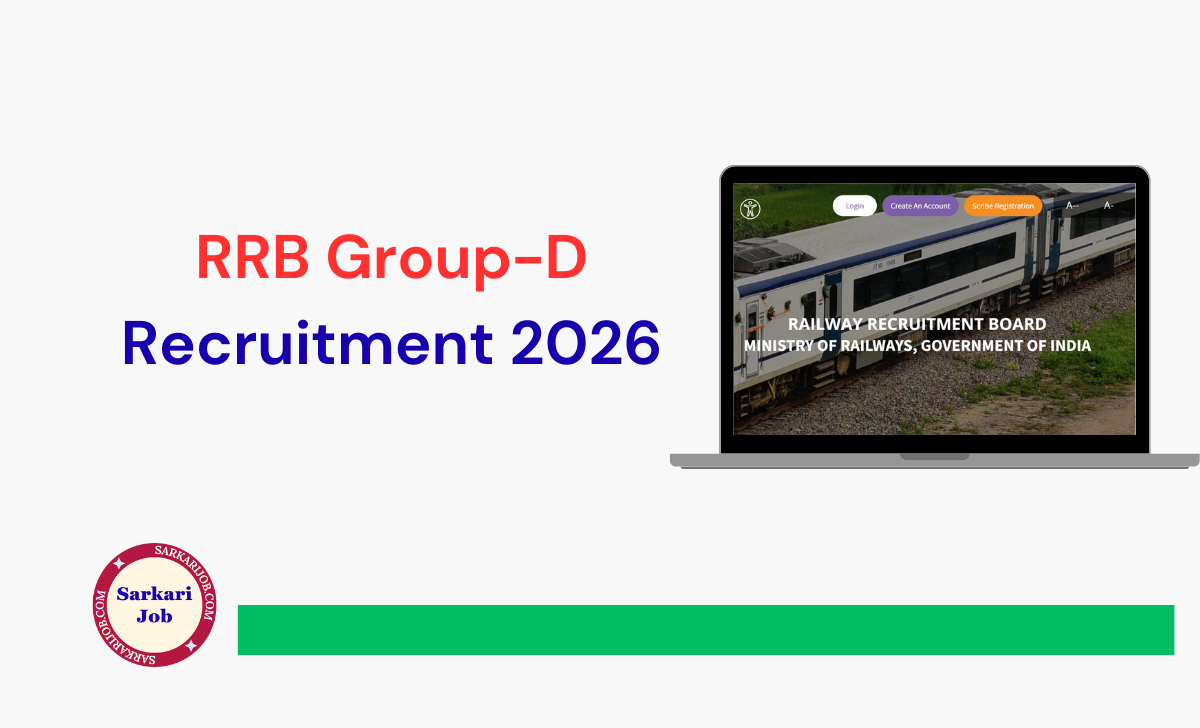 RRB Group D Recruitment Online Form 2026 notification details