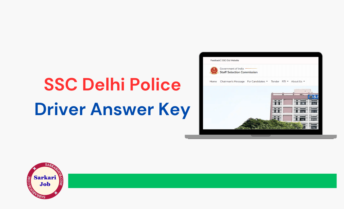 SSC Delhi Police Driver Answer Key 2025