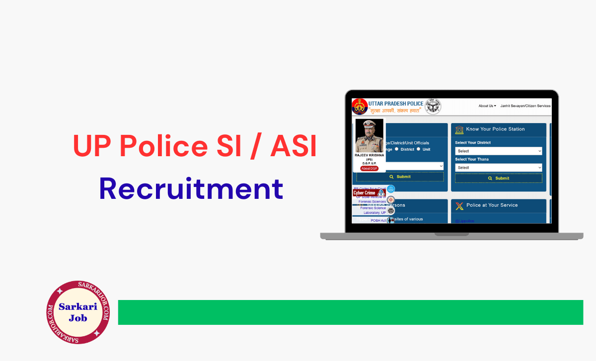 UP Police SI / ASI Recruitment 2025