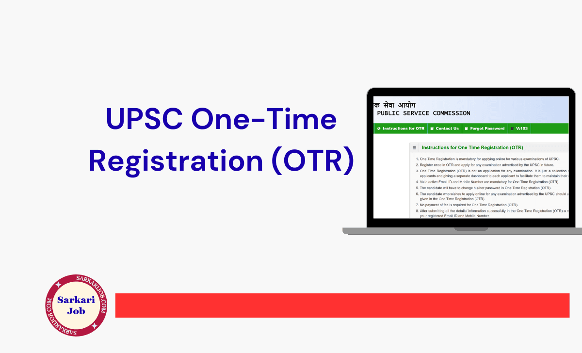 UPSC One-Time Registration (OTR) 2026