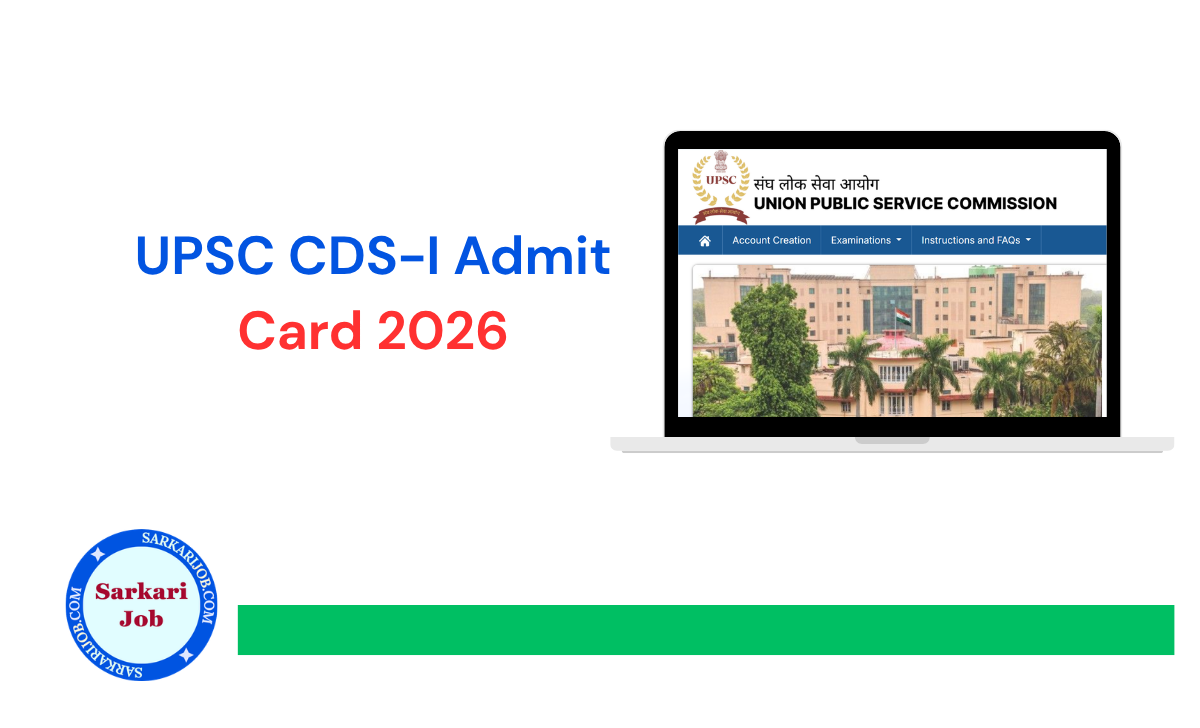 UPSC CDS-I Admit Card 2026 notification details