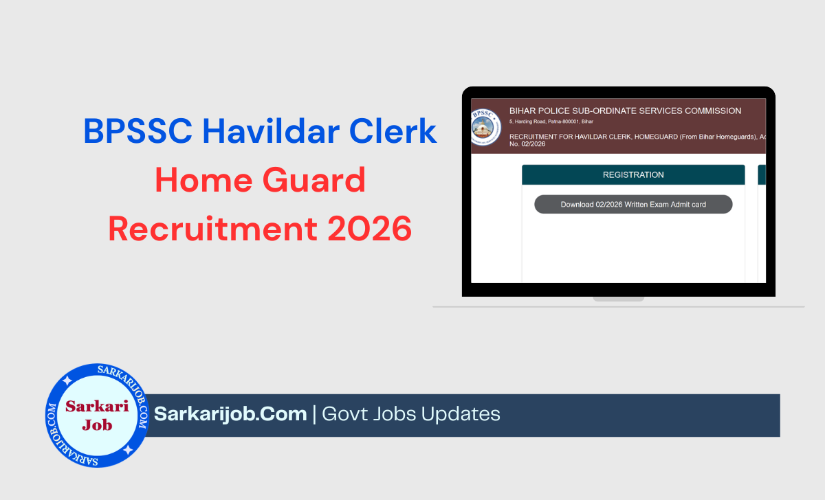 BPSSC Havildar Clerk Home Guard Admit Card 2026 notification details