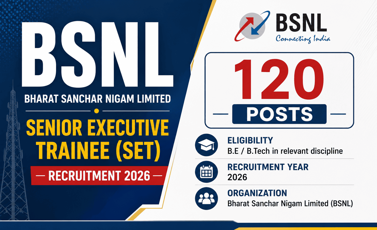 BSNL Senior Executive Trainee SET Answer Key 2026 notification details