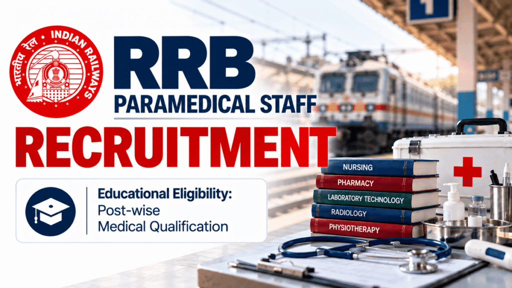 RRB Paramedical Staff Recruitment Online Form 2026 notification details
