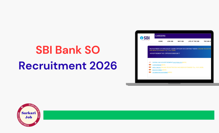 SBI Bank SO Recruitment 2026