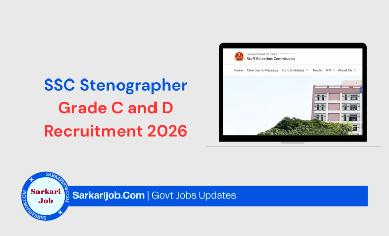 SSC Stenographer Grade C and D Exam City 2026