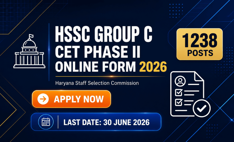 HSSC Group C CET Phase II Online Form 2026