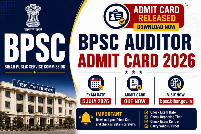 Bihar BPSC Auditor Pre Result 2026