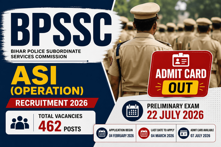BPSSC ASI Operation Recruitment Result 2026