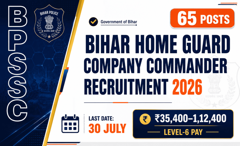Bihar Police HG Company Commander Recruitment 2026
