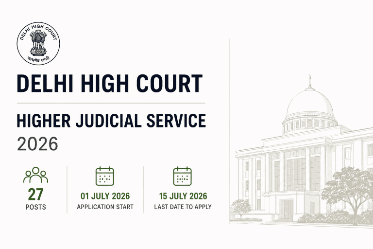 Delhi High Court Higher Judicial Service HJS Mains Exam Date 2026