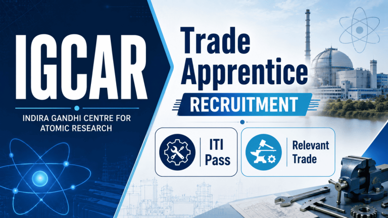 IGCAR Trade Apprentice Online Form 2026