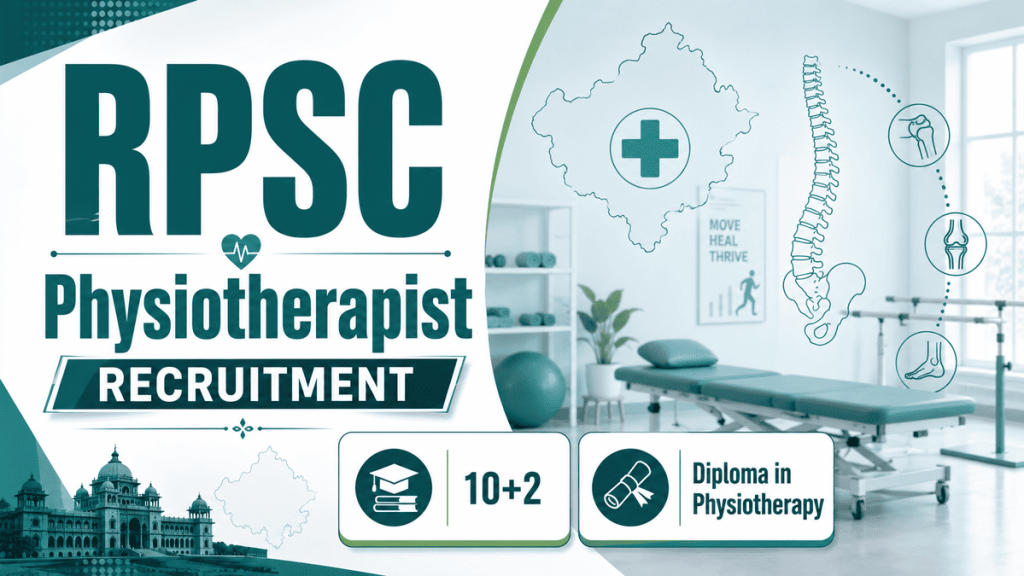 Rajasthan RPSC Physiotherapist (NSA) Recruitment 2026 notification details
