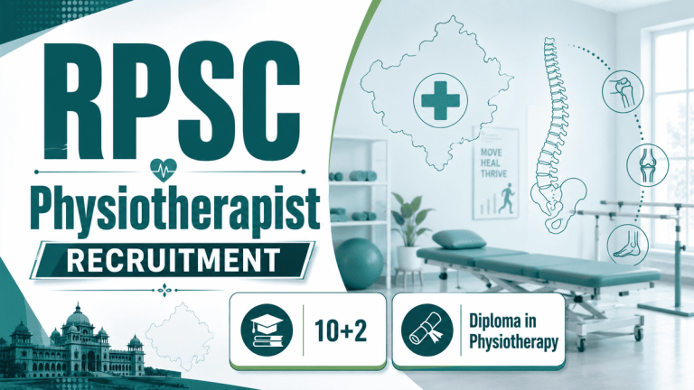 Rajasthan RPSC Physiotherapist (NSA) Recruitment 2026