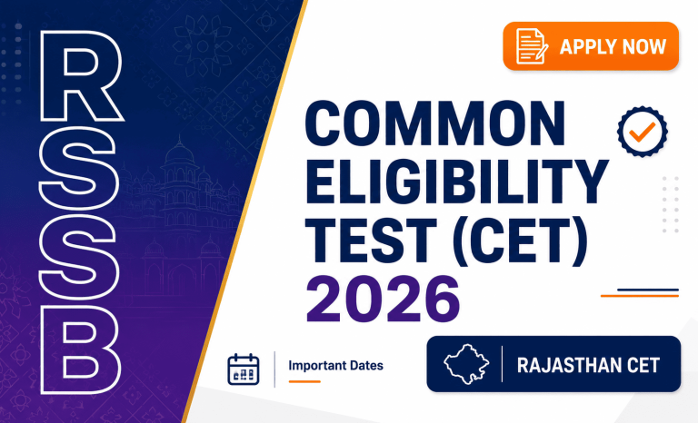 Rajasthan Senior Secondary CET Online Form 2026