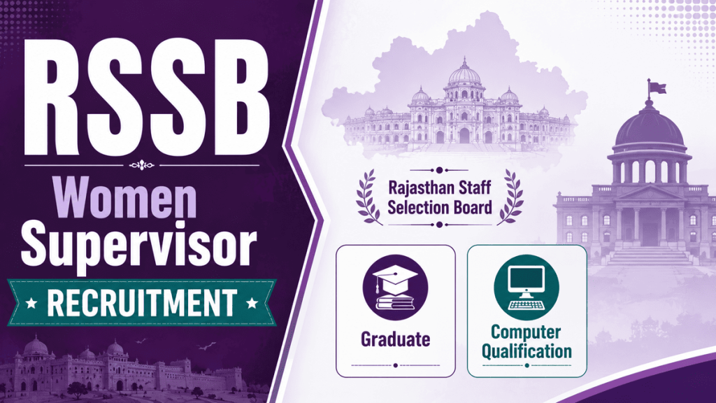 RSSB Women Supervisor Exam City Details 2026 notification details