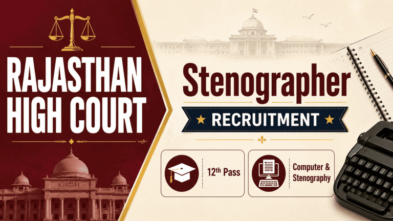 Rajasthan High Court Stenographer Recruitment Online Form 2026