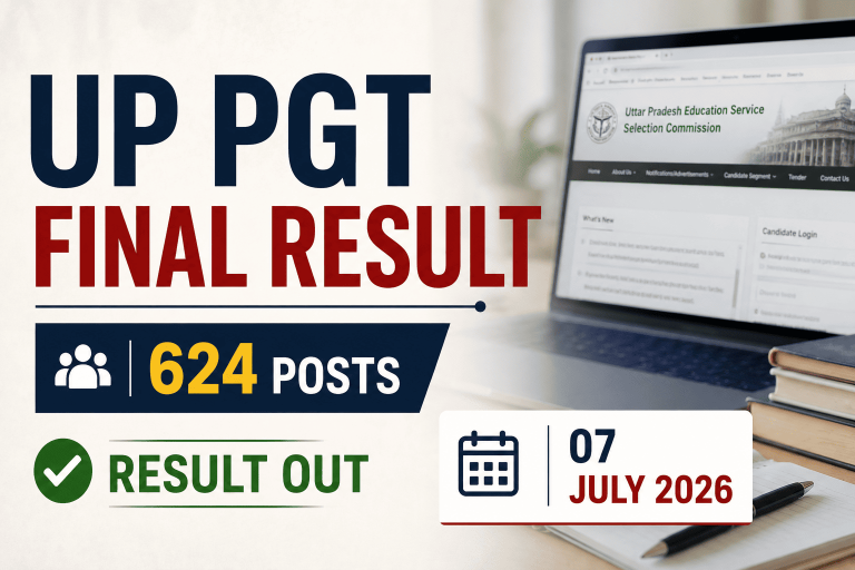 UP PGT 2022 Final Result With Institute 2026