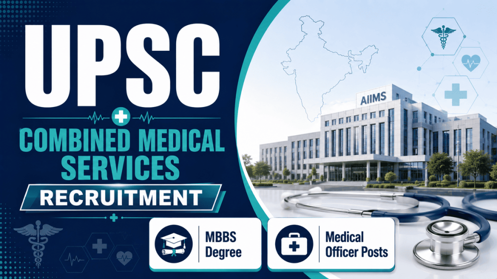 UPSC Combined Medical Services CMS Recruitment Result 2026 notification details