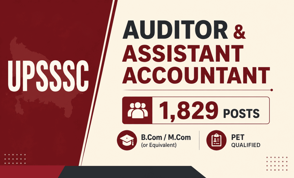 UPSSSC Auditor and Assistant Accountant Recruitment 2026 notification details