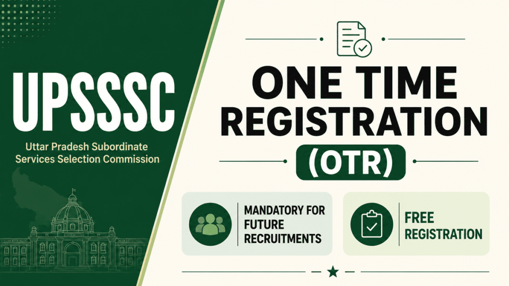 UPSSSC One Time Registration OTR 2026 notification details