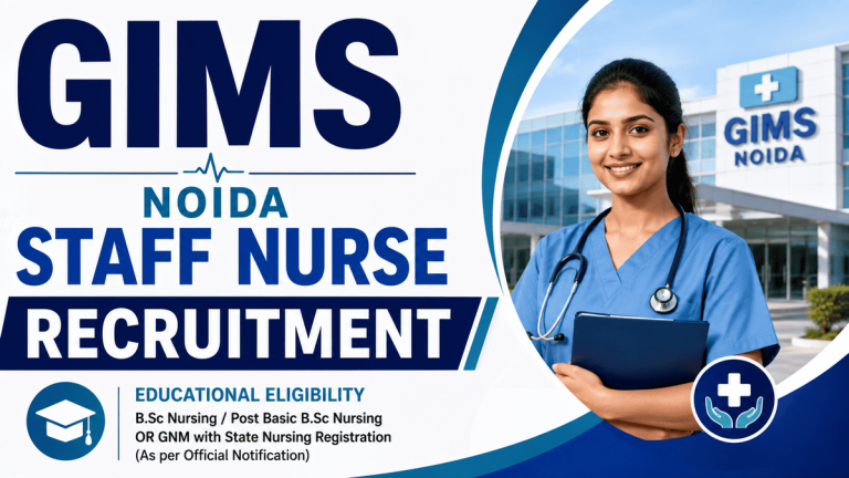 GIMS Noida Staff Nurse Online Form 2026