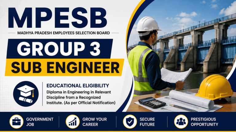 MPESB Group 3 Sub Engineer & Other Post Recruitment 2026