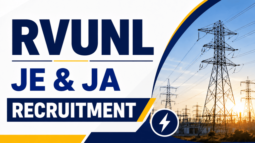 Rajasthan RVUNL Junior Engineer & Junior Assistant Online Form 2026 notification details