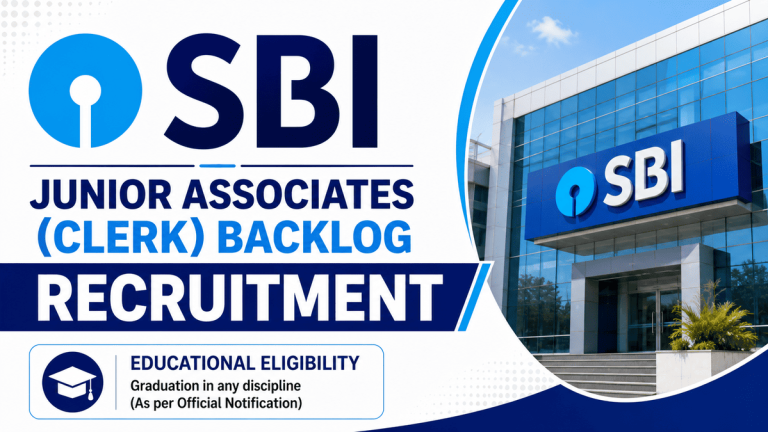 SBI Junior Associates Clerk Backlog Recruitment Admit Card 2026