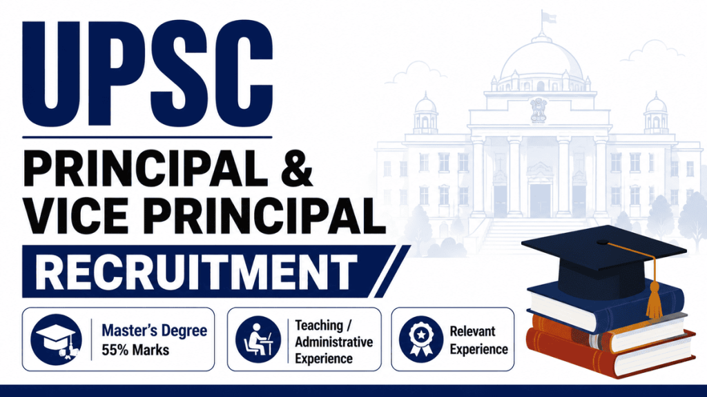 UPSC Principal and Vice Principal Recruitment 2026 notification details