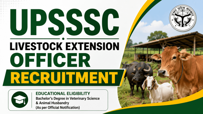 UPSSSC Livestock Extension Officer Online Form 2026