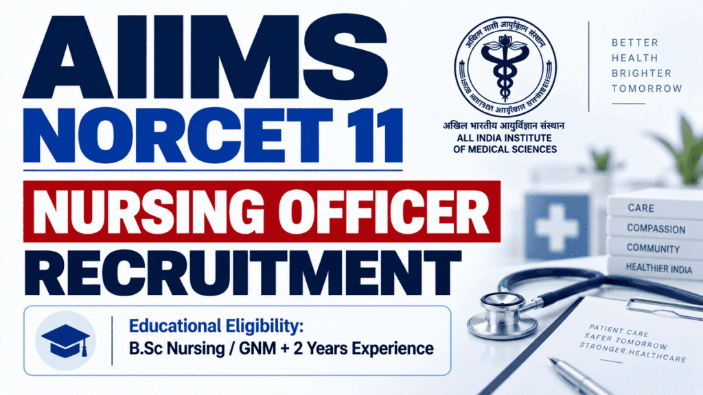 AIIMS NORCET 11 Nursing Officer Result 2026 notification details