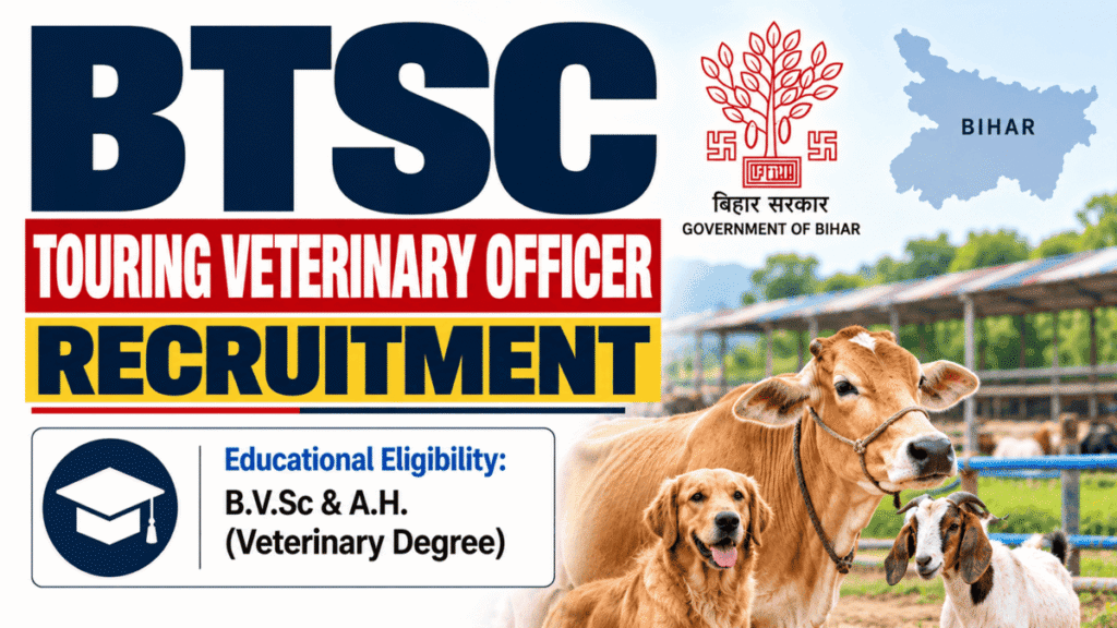 Bihar BTSC Touring Veterinary Officer Recruitment 2026 notification details