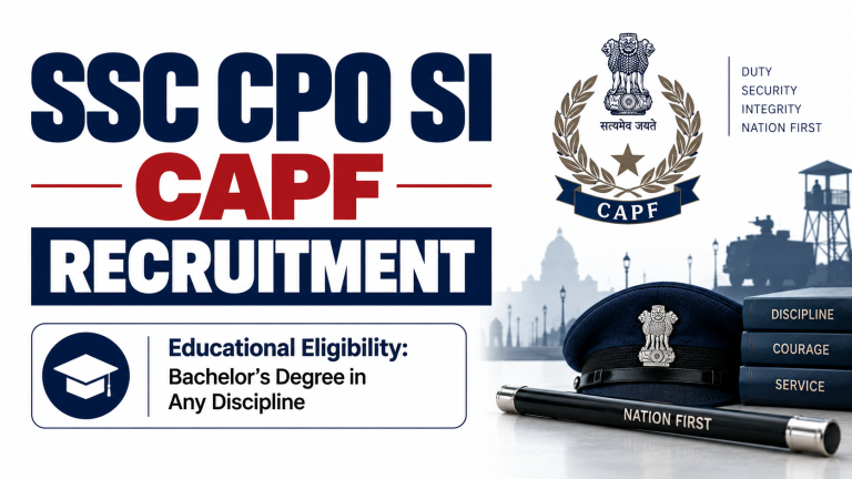 SSC CPO SI CAPF Recruitment Online Form 2026