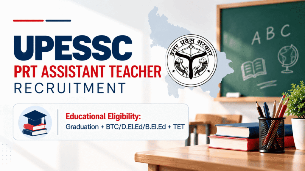 UPESSC PRT Assistant Teacher Recruitment Online Form 2026 (Last Date Soon) notification details