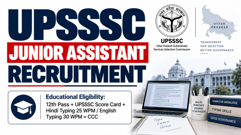 UPSSSC Junior Assistant Recruitment 2024 Typing Test Date 2026