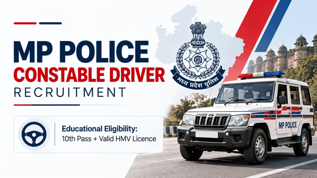 MP Police Constable Driver Recruitment 2026 notification details