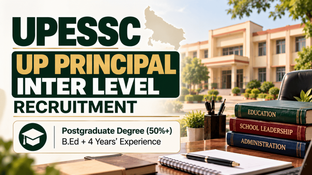 UPESSC UP Principal Inter Level Recruitment 2026 notification details